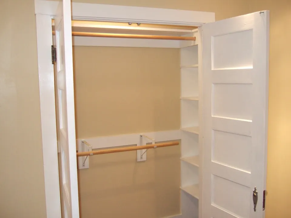 Finished larger closet using the original doors in new jambs